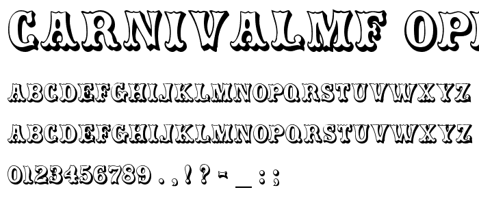 CarnivalMF OpenShadow font